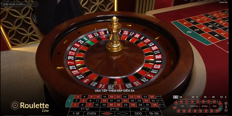 Bàn chơi Roulette được phát hành bởi Evo Gaming.